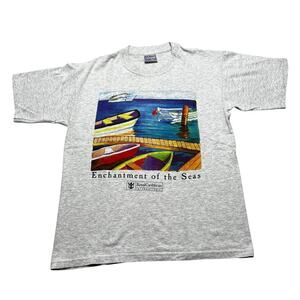 Vintage 90s Art T Shirt Enchantment of the Sea Royal Caribbean Sz Small Y2K